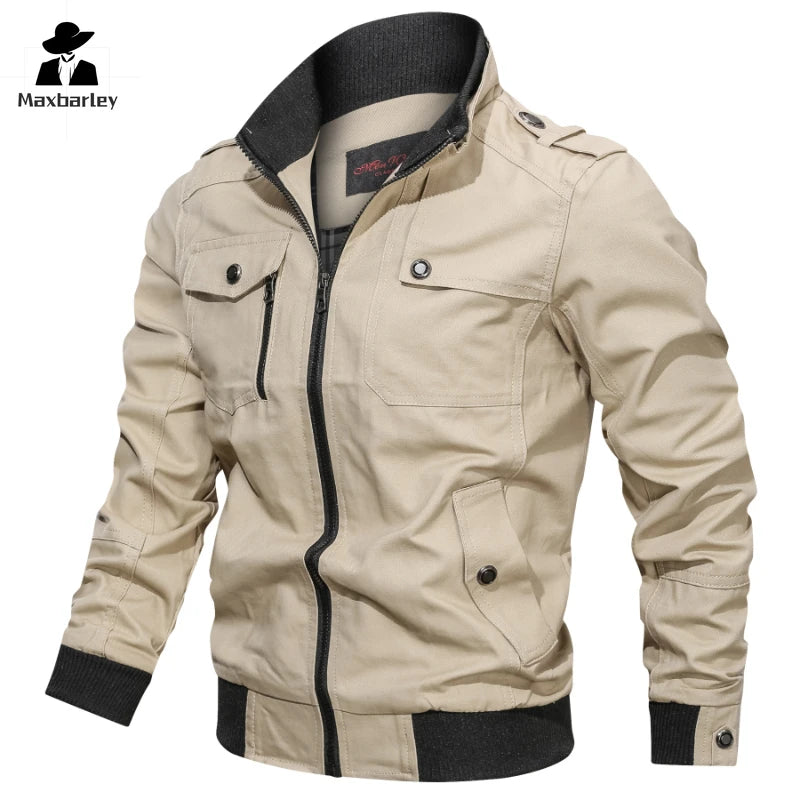 Casual solid color jacket, zippered pocket, stand up collar, oversized jacket, tough guy style, thin motorcycle top