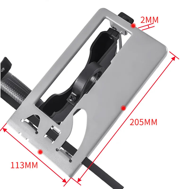 Quick Install Cutting Machine Slotting Base 45° Adjustable Cutting Depth Positioning Bracket for 100/115/125mm Angle Grinder