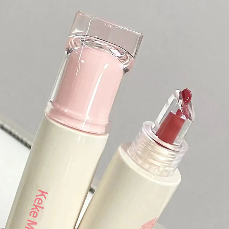 Brillo labial en gelatina, brillo labial duradero, lápiz labial hidratante de color, espejo, tinte labial al agua, maquillaje de belleza coreana para el cuidado de los labios