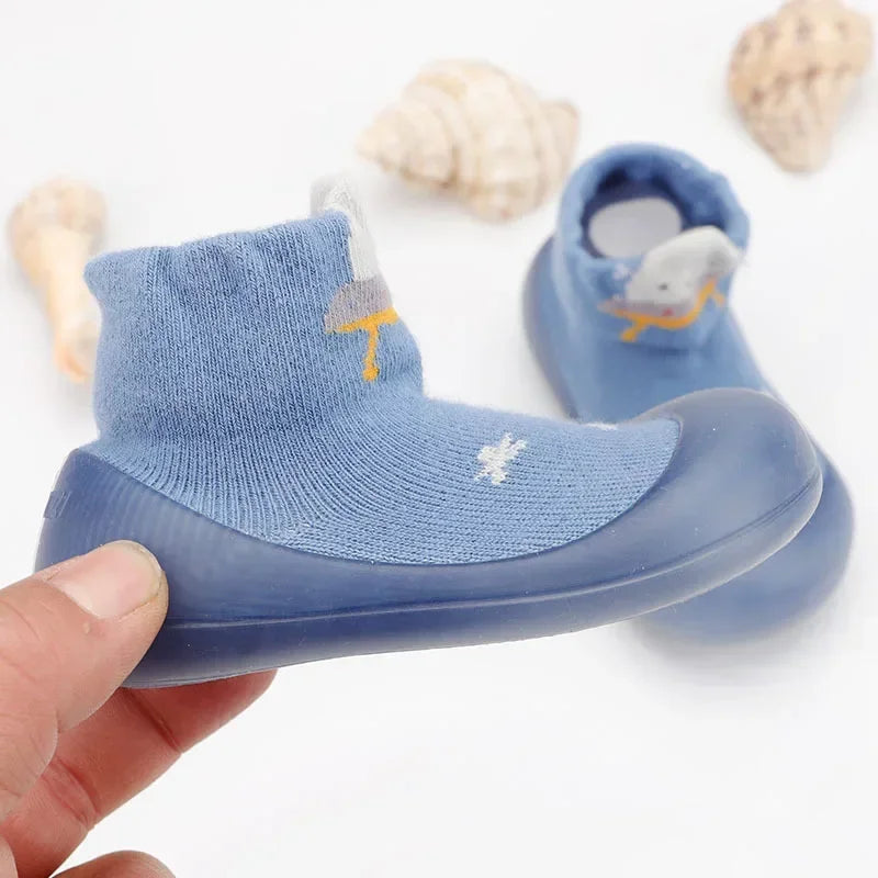 Baby Boy Girl First Walkers Children Sock Shoes Non-slip Floor Socks Kids Soft Rubber Sole Shoes Toddler Sock  Infant Booties