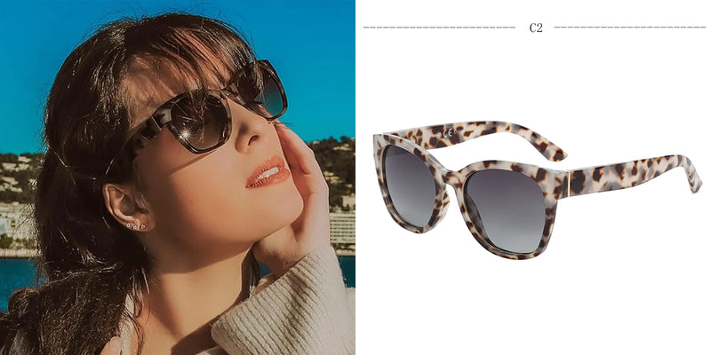 ZENOTTIC 2024 Gafas de sol polarizadas originales con montura de mariposa gruesa para mujer, gafas de sol con protección UV400, estilo ojo de gato