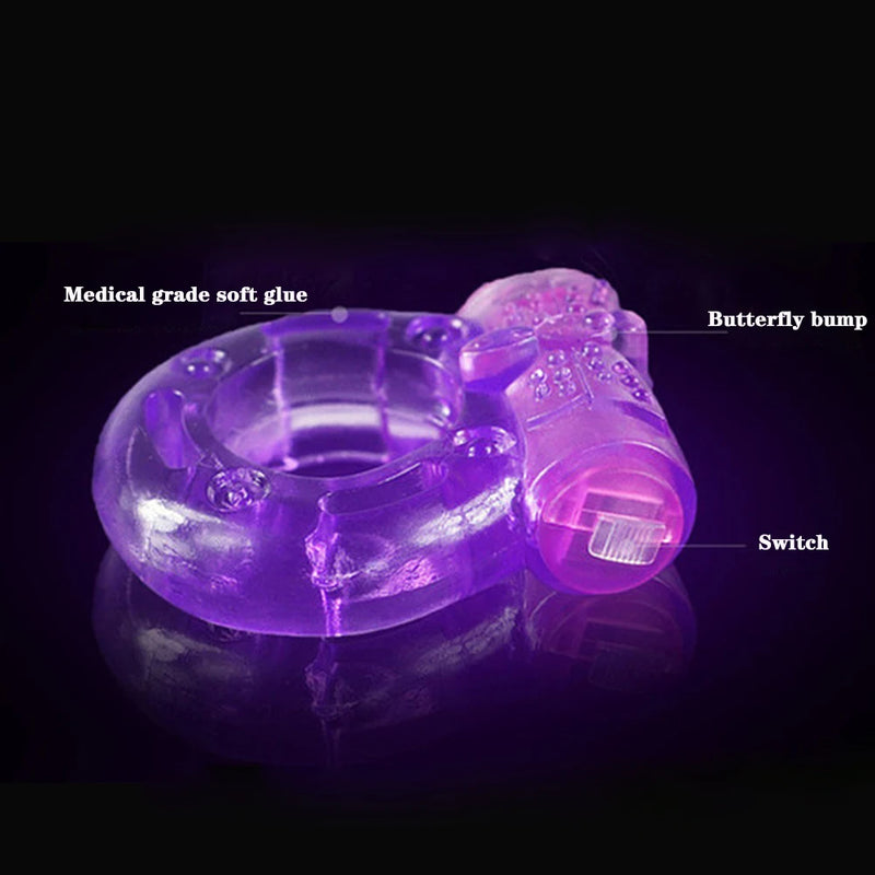 Men Vibrator Ring for Penis Cock Extender Ring Delay Ejaculation Sex Man Toys Couple Sexy Toy Penis Ring Stimulate Vibration