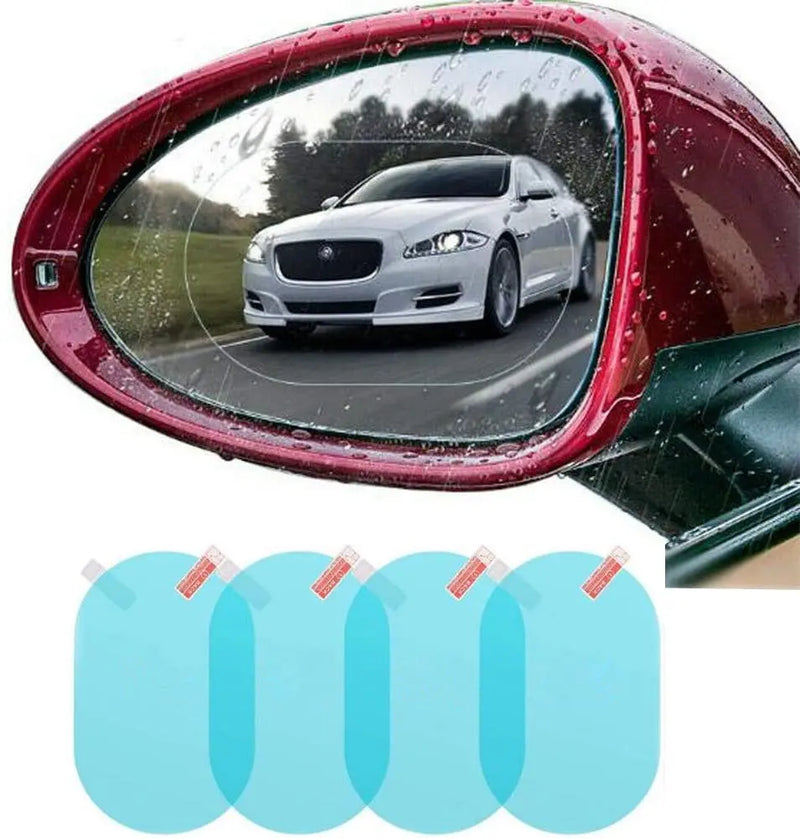 2 piezas de pegatinas para coche, película impermeable para espejo retrovisor de coche, película de lluvia para espejo retrovisor de coche, visión clara en días lluviosos, película para automóvil