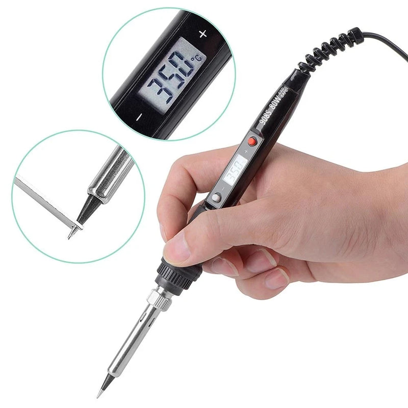 JCD Soldering Iron 80W Professional Digital display  Adjustable Temperature Welding Tools Soldering Iron For Soldering 110V/220V