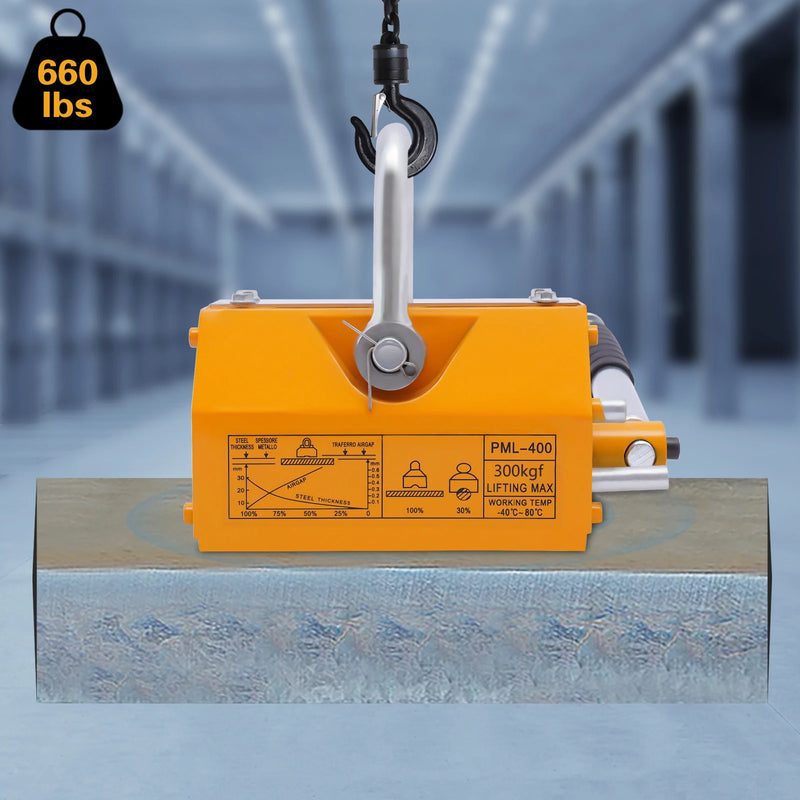 300kg/660lbs Steel Magnetic Lifter Heavy Duty Magnets Crane Hoist Lifting Magnet with Release Tool