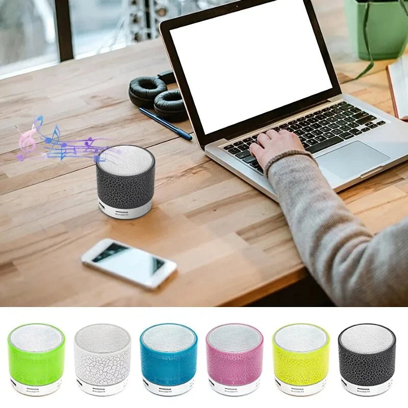 Mini Bluetooth Speaker Colorful LED Wireless Speaker Support TF Card USB Subwoofer Portable MP3 Music Sound Column For PC Phone