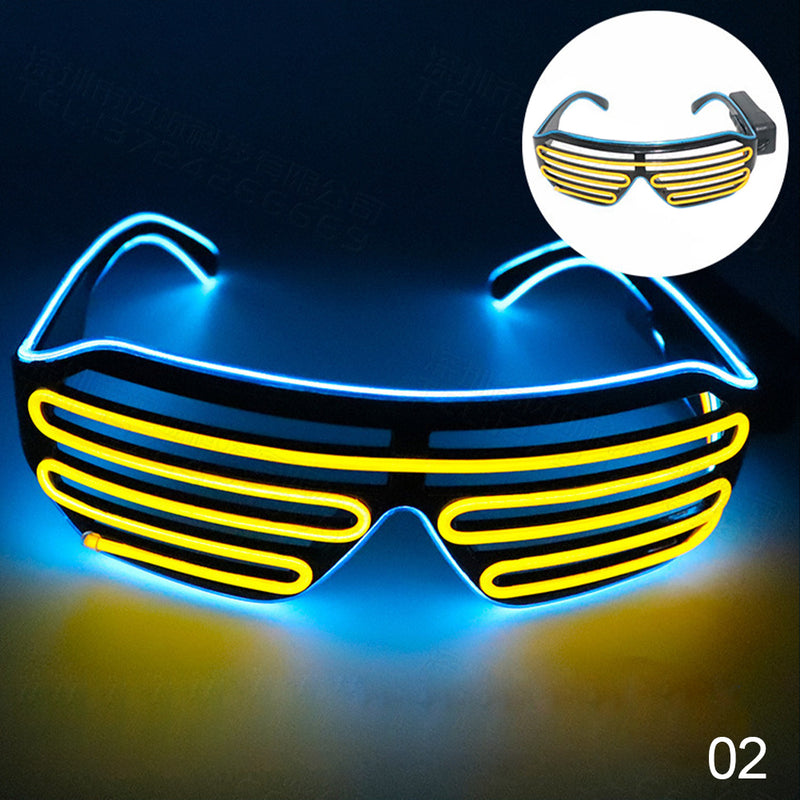 Glowing Glasses LED Gafas Luminous Bril Neon Christmas Glow Sunglasses Flashing Light Glass for Party Supplies Prop Costumes New