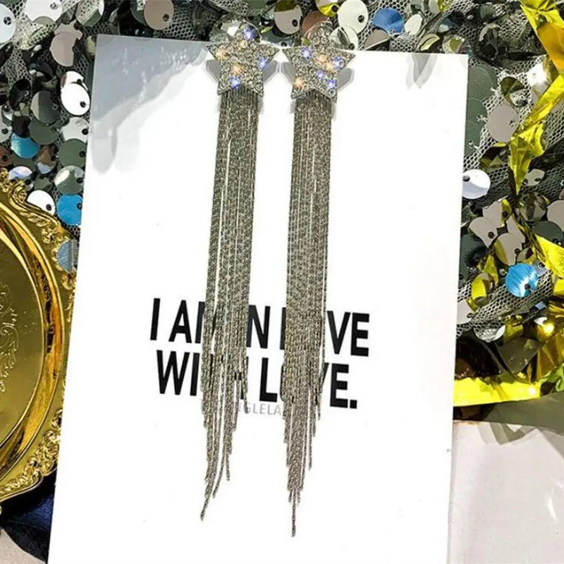 New Fashion Trend Unique Design Elegant Exquisite Long Snake Bone Tassel Earrings For Women Jewelry Wedding Party Premium Gift