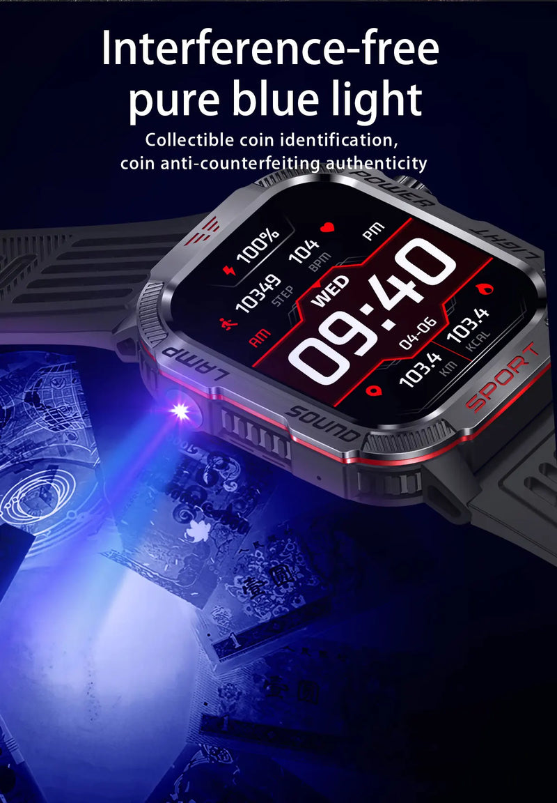 Reloj inteligente deportivo profesional para exteriores con GPS, nuevo reloj inteligente para hombre con control del ritmo cardíaco, llamadas por Bluetooth, resistente al agua hasta 3 ATM, para natación y fitness, 2024