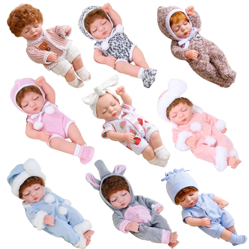 Muñecas Reborn de silicona de 11/19/30 cm, juguetes para bebés Reborn, muñeca de vinilo impermeable, linda mini muñeca Reborn para niñas, regalo de cumpleaños