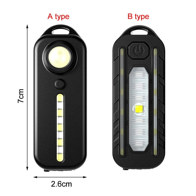 Linterna de llavero para policía, linterna LED recargable por USB, luces con clip para el hombro, luz intermitente de advertencia, lámpara de trabajo para exteriores