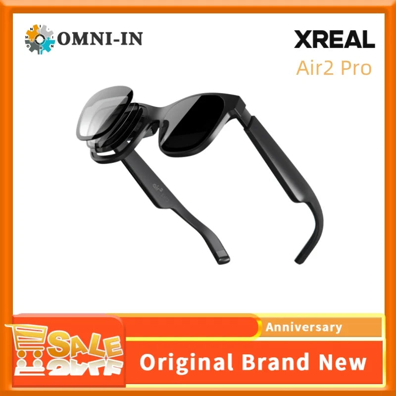 Gafas AR inteligentes XREAL Air 2 Pro Pantalla OLED basada en silicio SONY Ajuste electrocrómico 120Hz Cepillo alto