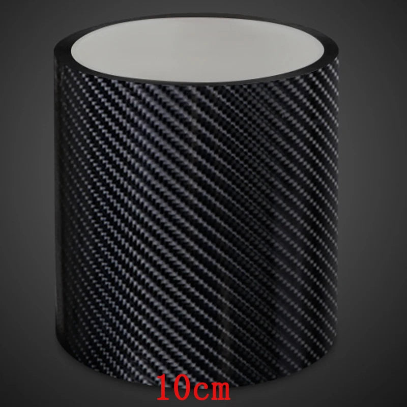 1M 3D Carbon Fiber Car Sticker DIY Paste Protector Strip Auto Door Sill Side Mirror Anti Scratch Tape Waterproof Protect Film