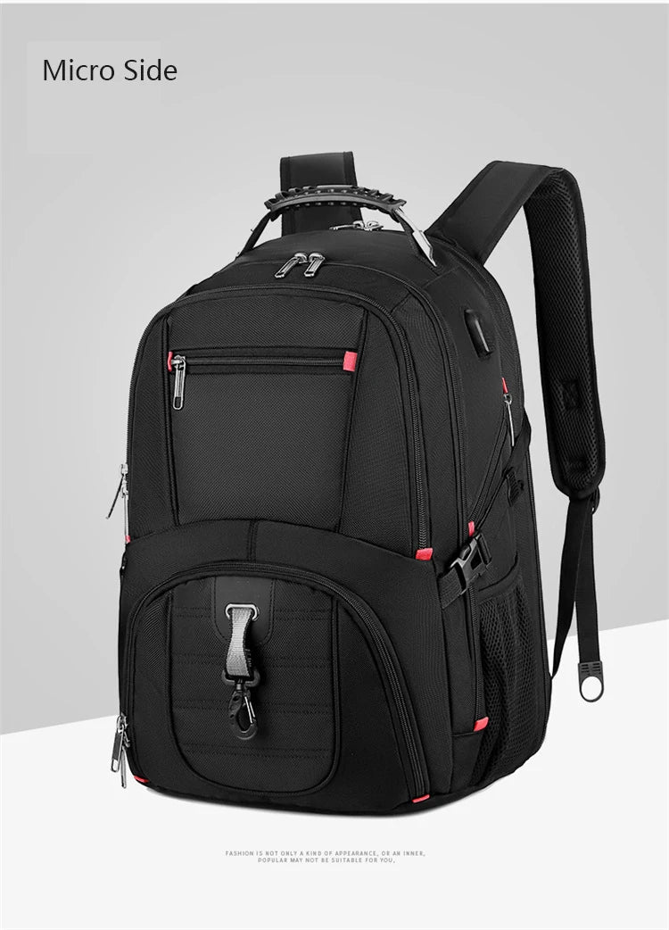 Mochila multifuncional suiza duradera para computadora portátil de 17 pulgadas, bolsa de viaje, mochila universitaria, puerto de carga USB, resistente al agua