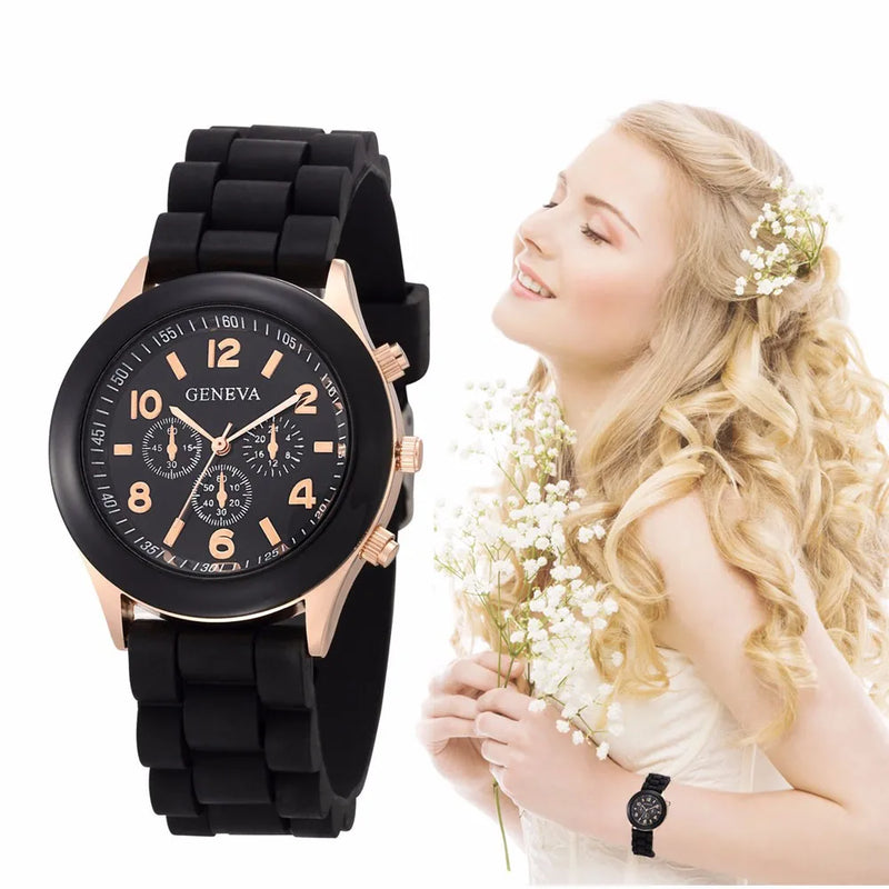 Relojes de mujer 2023 Nueva marca de moda de lujo Reloj de mujer Correa de silicona Reloj de pulsera de cuarzo para mujer Relogio Feminino Zegarki