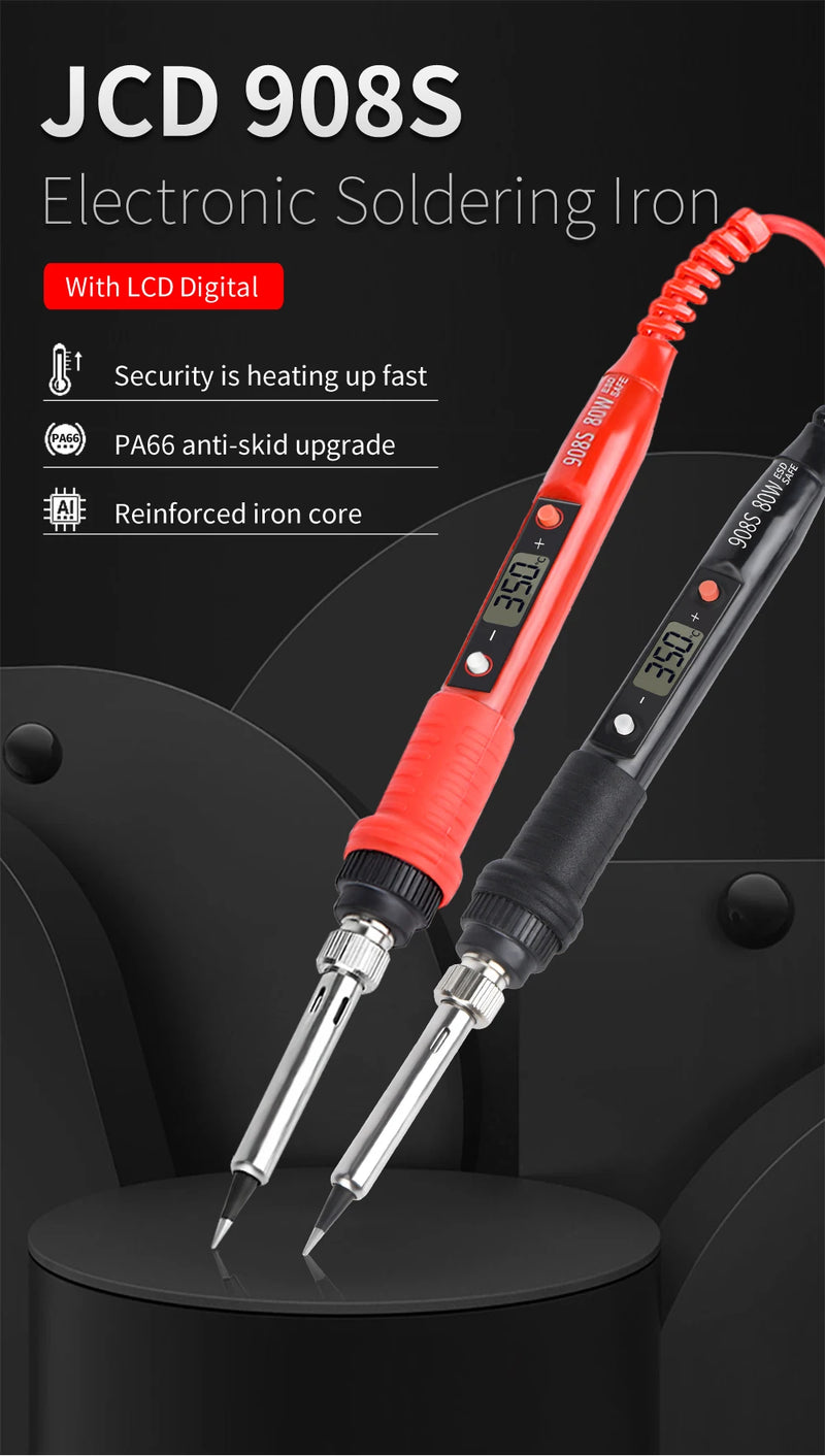 JCD Soldering Iron 80W Professional Digital display  Adjustable Temperature Welding Tools Soldering Iron For Soldering 110V/220V