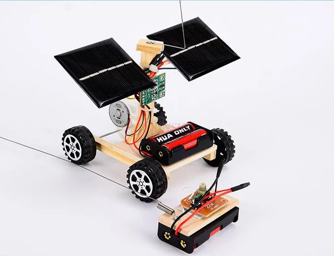 Kit de bricolaje para coche solar con control remoto, experimento científico para niños, STEM, educación electrónica, tecnología, física, juguetes para niños en edad escolar