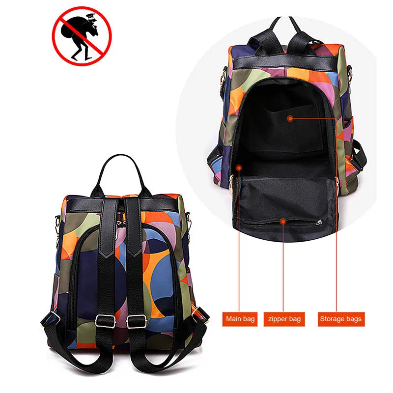 Mochilas de lujo para mujer, Oxford, impermeables, para el hombro, mochilas escolares para adolescentes, mochilas antirrobo para mujer, mochilas femeninas