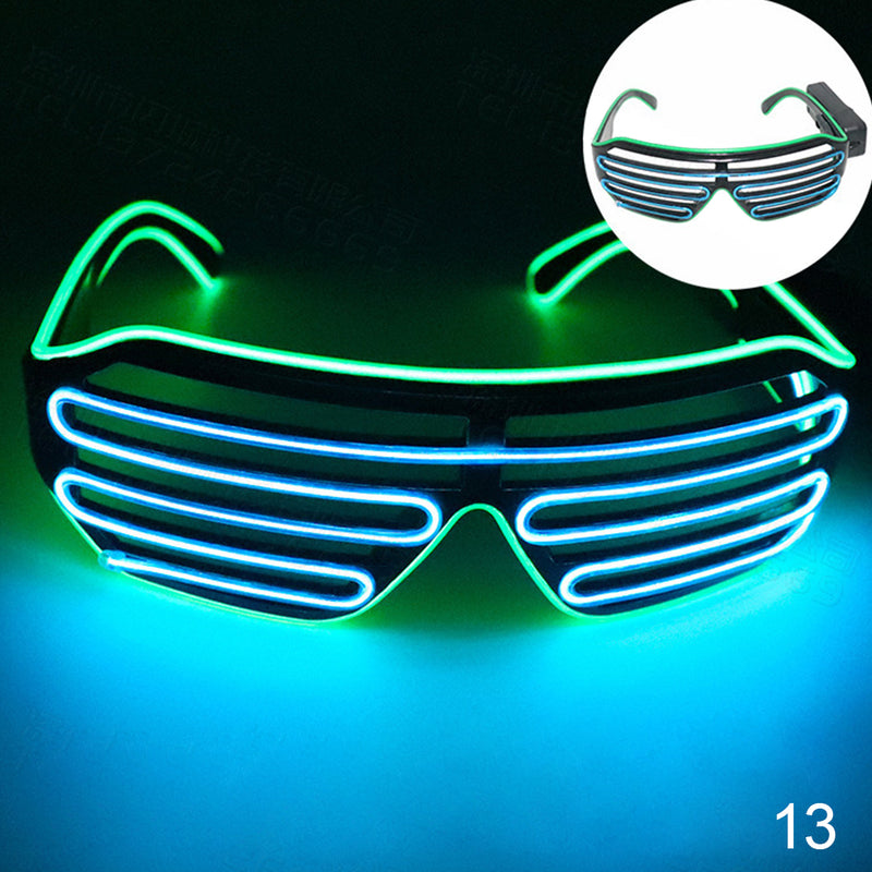 Glowing Glasses LED Gafas Luminous Bril Neon Christmas Glow Sunglasses Flashing Light Glass for Party Supplies Prop Costumes New