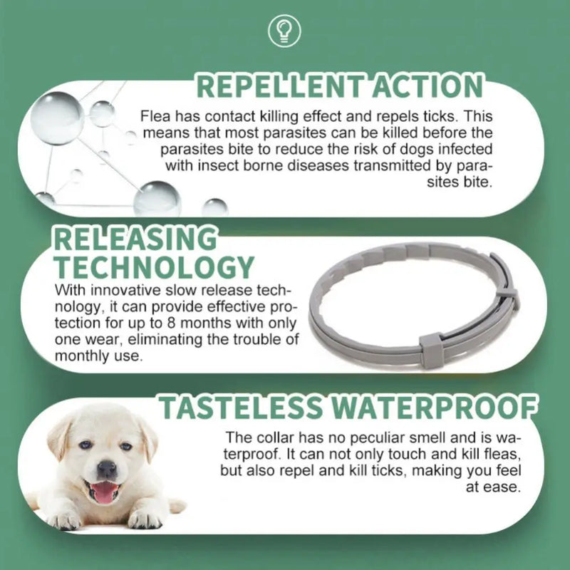 Dog Anti Flea And Ticks Cats Collar Pet 8Month Protection Retractable Pet Collars For Puppy Cat Large Dogs Accessories