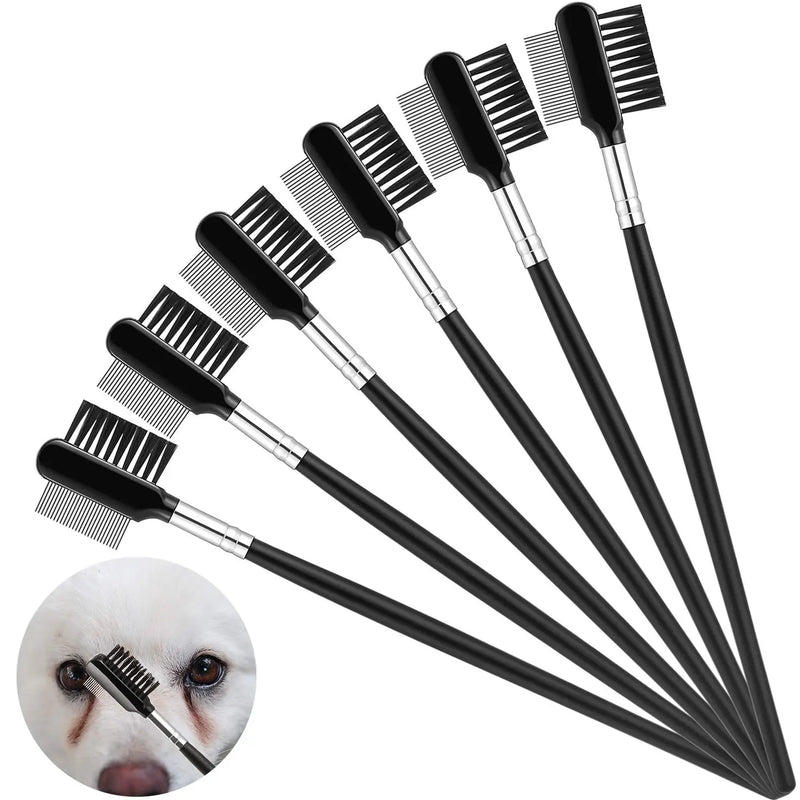 Double-sided Pet Eye Comb Brush Pets Tear Stain Remover Combs Eye Double Head Grooming Brushes Cat Dogs Removing Crust Mucus 1PC