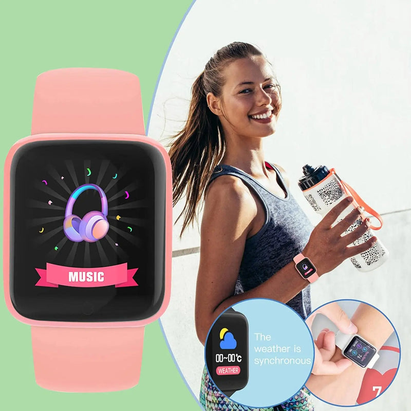 Reloj inteligente multifuncional para hombres y mujeres, con Bluetooth, teléfono conectado, pulsera deportiva para música y fitness, monitor de sueño, reloj inteligente Y68 D20