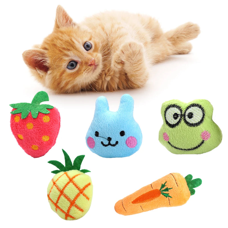 6-1PCS Catnip Toys Funny Interactive Plush Super Soft Pet Kitten Teeth Grinding Cat Toy Claws Thumb Bite Cat Mint Cats Pet Toys