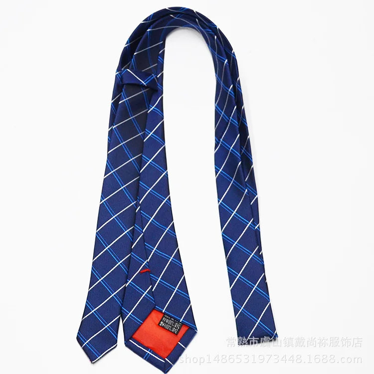 Korean Men's 6CM Polyester Paisley Necktie Narrow Skinny Striped Neck Ties Fashion Formal Wedding Cravat Suit Shirt Corbatas