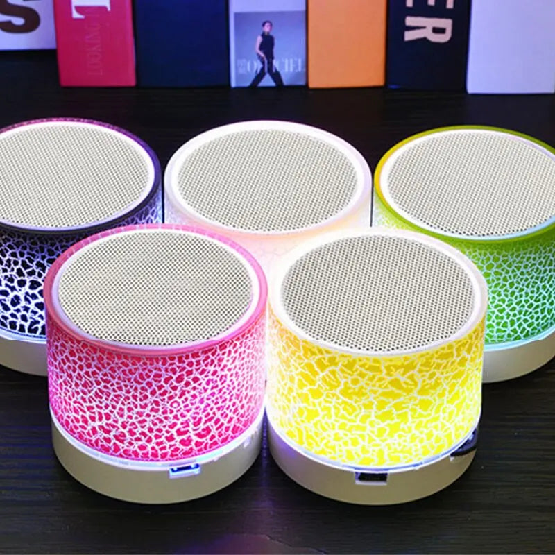 Mini Bluetooth Speaker Colorful LED Wireless Speaker Support TF Card USB Subwoofer Portable MP3 Music Sound Column For PC Phone