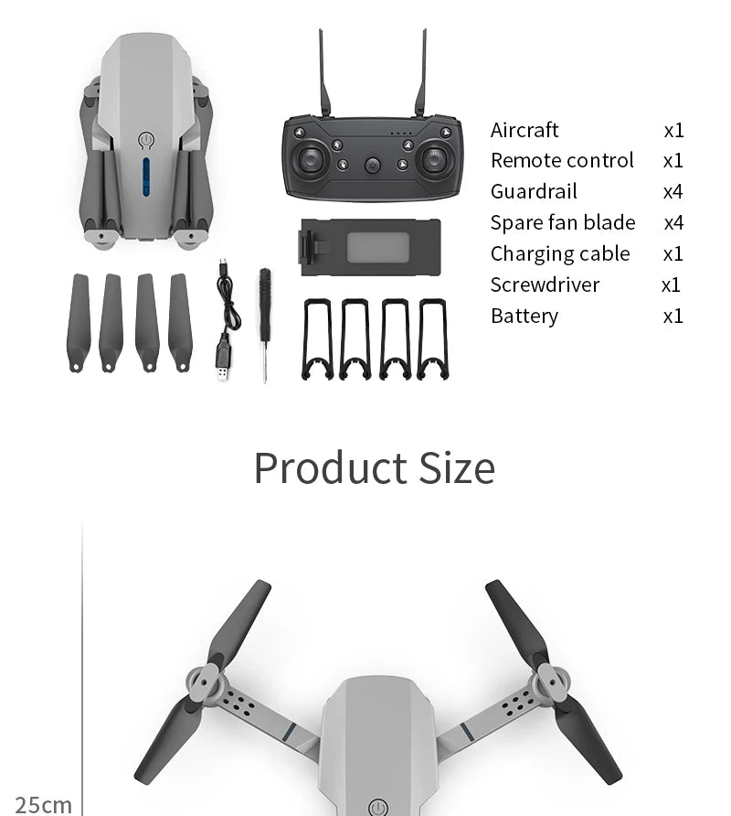 Avión RC profesional E88 Drone4k con control remoto FPV con cámara RC Novedoso helicóptero más vendido Drone Quadcopter 2024