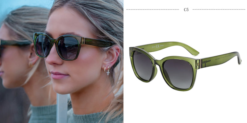 ZENOTTIC 2024 Gafas de sol polarizadas originales con montura de mariposa gruesa para mujer, gafas de sol con protección UV400, estilo ojo de gato