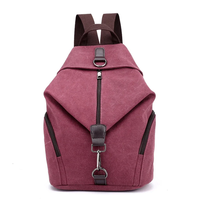 Fashion Canvas Female Backpack Multifuction Casual Backpack For Teenager Girls 2024 New Summer Women Large Capacity Shoulder Bag