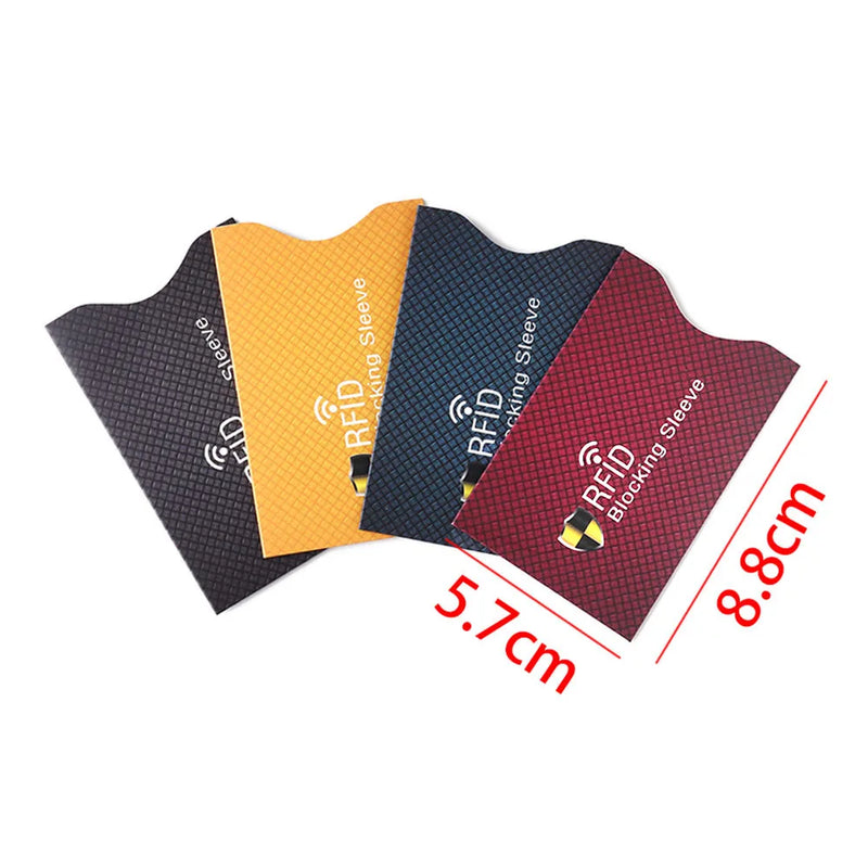 RFID Slim Copper Credit Card Protector Safety Anti Theft Blocking Card Holder Sleeve Skin Case Covers Protection Bank Card Case