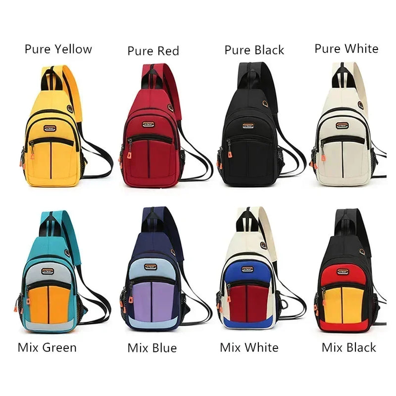 Mochila pequeña para mujer, bolso de pecho de tela Oxford, impermeable, bolso de mensajero de moda, bolso deportivo para mujer, bolso de viaje, bolso cruzado