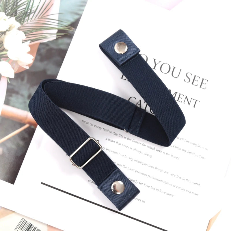 Buckle-free Elastic Invisible Belt for Women Plus Size High Quality Without Buckle Jeans Easy Belts Men No Hassle Desigener Belt