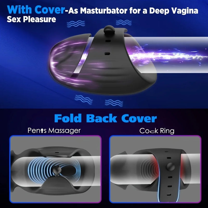 Vibrador potente con Bluetooth para hombres, masajeador de glande, máquina sexual, entrenador de retraso del pene, masturbador masculino automático, juguetes sexuales para adultos