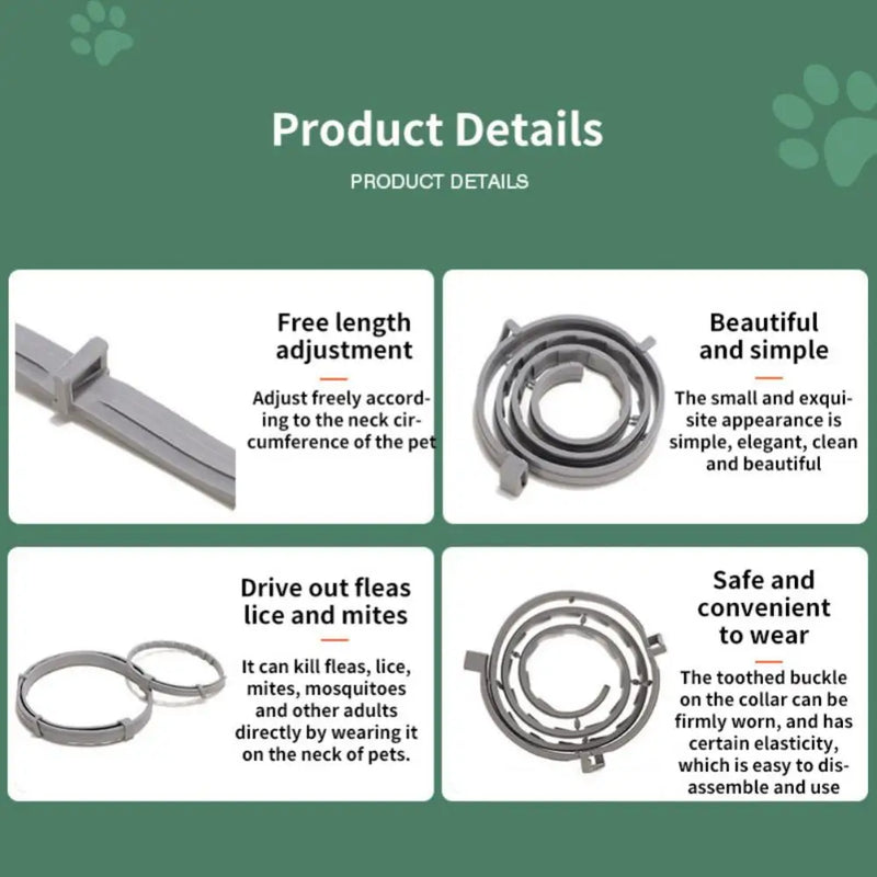 Dog Anti Flea And Ticks Cats Collar Pet 8Month Protection Retractable Pet Collars For Puppy Cat Large Dogs Accessories