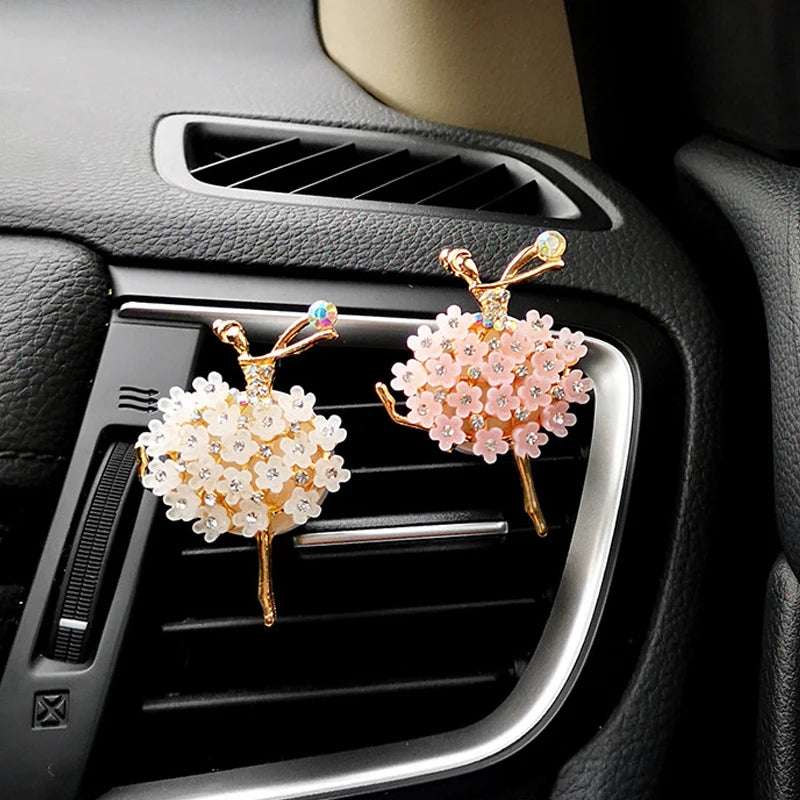 Ballet Girl Car Air Freshener Car Fragrance Perfume Clip Diffuser Auto Vent Scent Parfum Diffuser Car Decor Interior Accessories