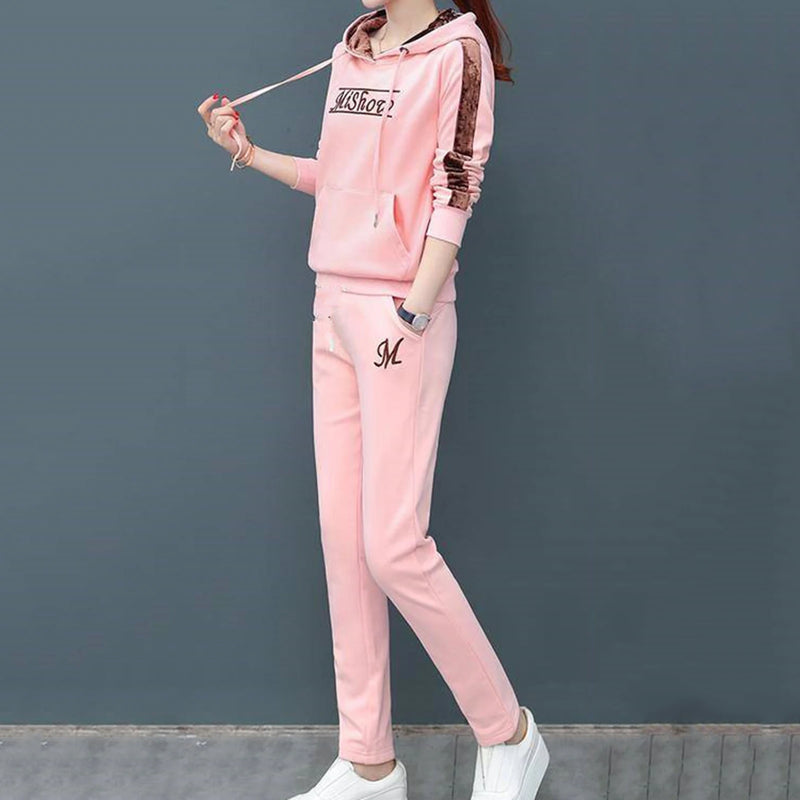 Fashion Warm Three Piece Set Women Outfit 2023 Fall Winter Thicken Tracksuit Casual Waistcoat Hoodies Pant Female Sweat Suit