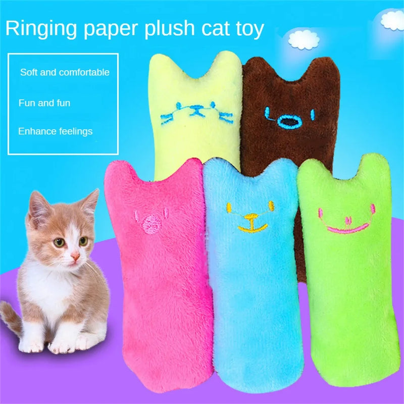 6-1PCS Catnip Toys Funny Interactive Plush Super Soft Pet Kitten Teeth Grinding Cat Toy Claws Thumb Bite Cat Mint Cats Pet Toys