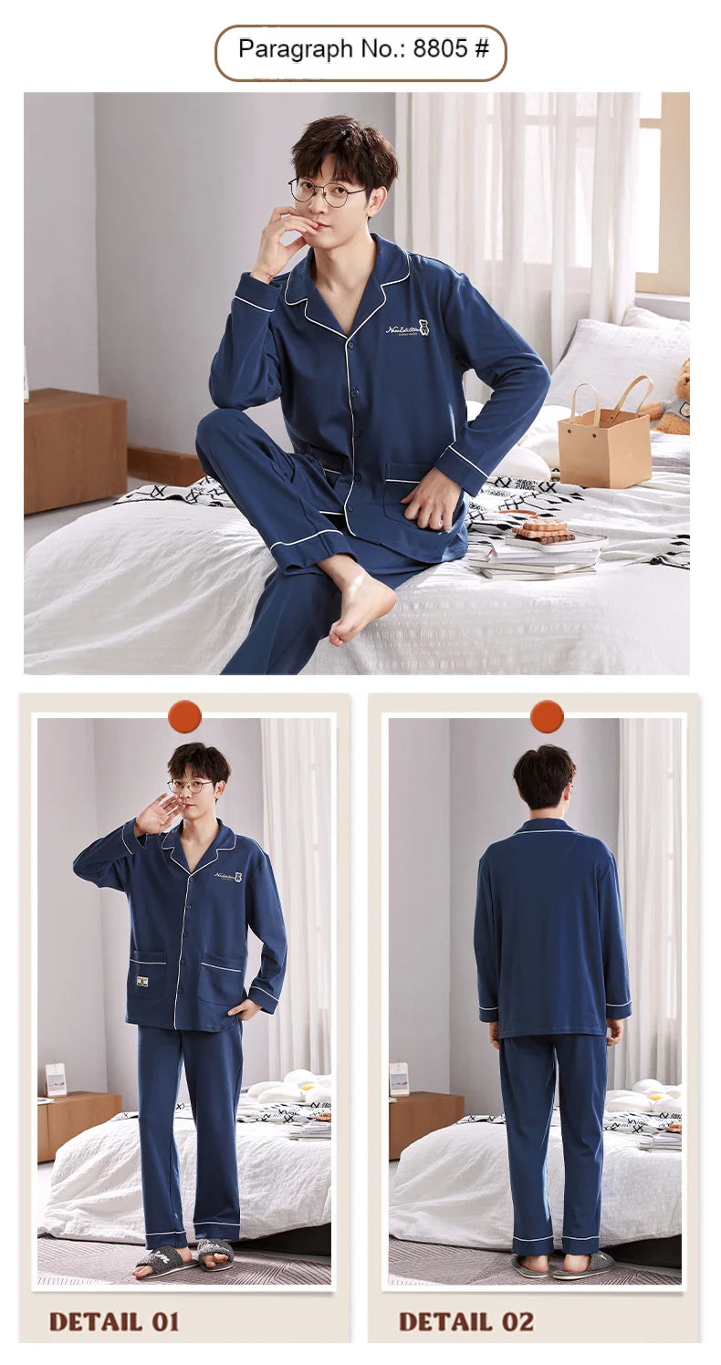 Couple's Pajamas Sleepwear Cotton Silk Men Warm Man Big Size Fluffy Lounge Pijama Stitch Loungewear Pyjama Knight Nightgowns