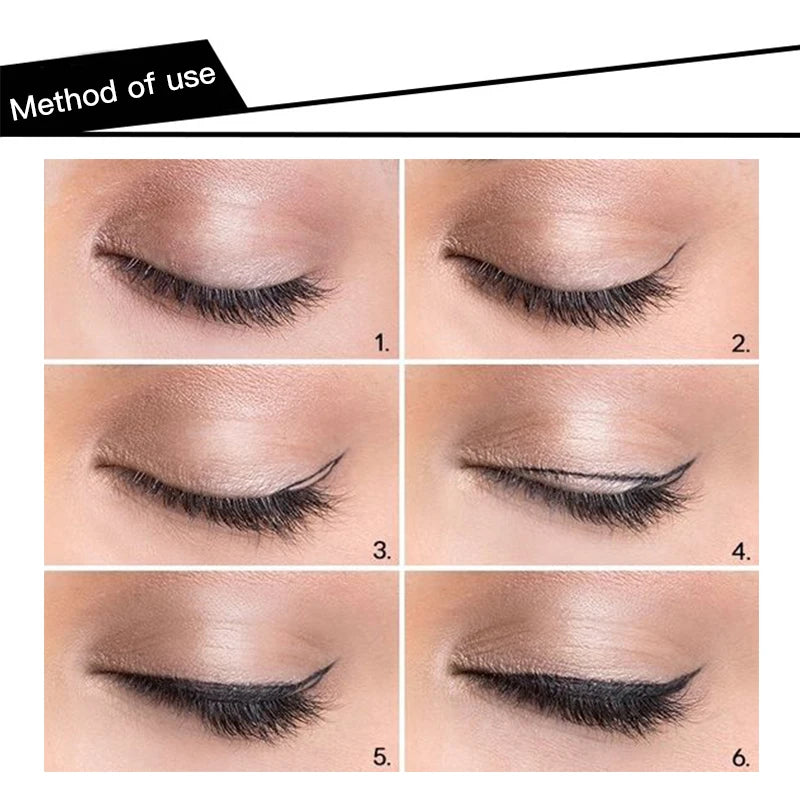 Hermosa herramienta de maquillaje para ojos grandes, delineador de ojos líquido negro y plantilla de delineador de ojos de gato, plantilla para dibujar flechas de ojos, herramientas de maquillaje