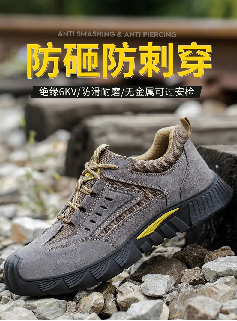 Botas de invierno 2023 para hombre, zapatos indestructibles, zapatos de seguridad con aislamiento de 6 kV, botas de trabajo a prueba de pinchazos para hombre, zapatos de protección de seguridad