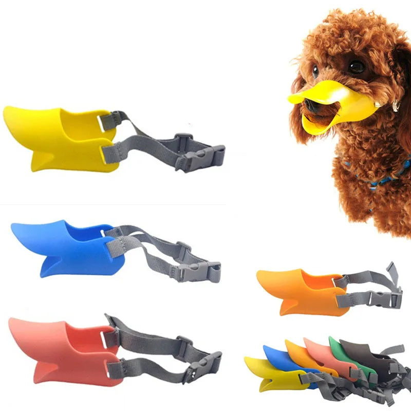 Dog Muzzle Silicone Mask Duck Muzzle Mask for Pet Dogs Anti Bite Stop Barking Small Large Dog Mouth Muzzles Pet Dog Accessories