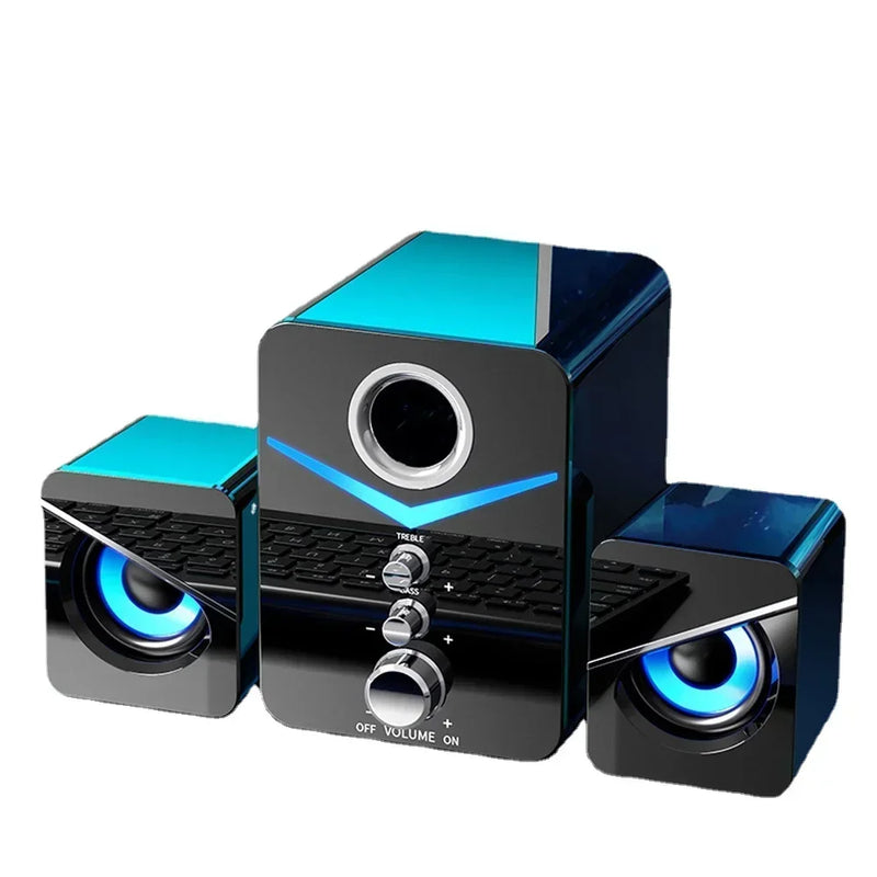 Sistema de cine en casa PC Bass Subwoofer inteligente Altavoz compatible con Bluetooth Altavoces portátiles para computadora Boombox de música para escritorio