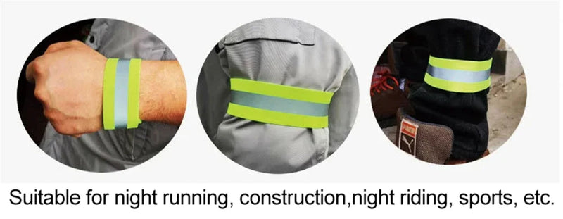 1/2 piezas de bandas reflectantes para muñecas, brazos, tobillos y piernas, correas reflectantes de alta visibilidad para ciclismo nocturno, cintas reflectoras de seguridad para correr