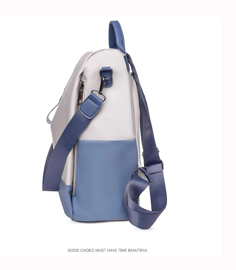 Mochila de moda para mujer, Oxford, impermeable, para la escuela, para adolescentes, multifunción, para hombro, mochila de viaje