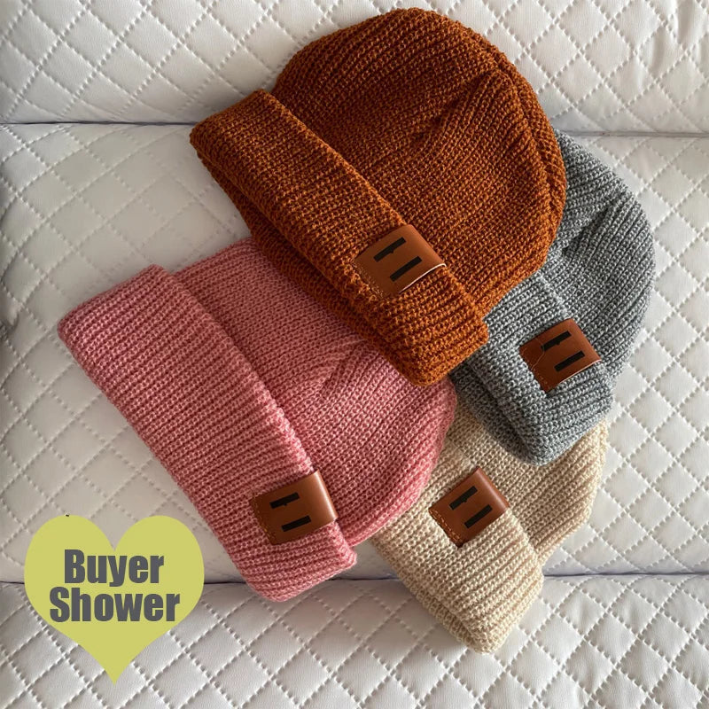 Fashion Baby Hat for Boys Knit Baby Beanie for Kids Cap Children Hats for Girls Baby Bonnet Toddler Cap Infant Accessories 1-4Y