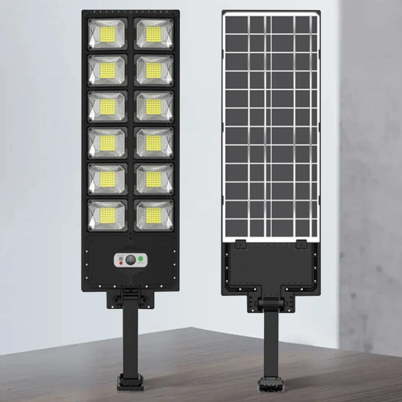 12Heads Powerful Outdoor Solar Lights 504 LED 3 Modes Solar Panel Lamps Remote Control Waterproof Garden Street Lamp