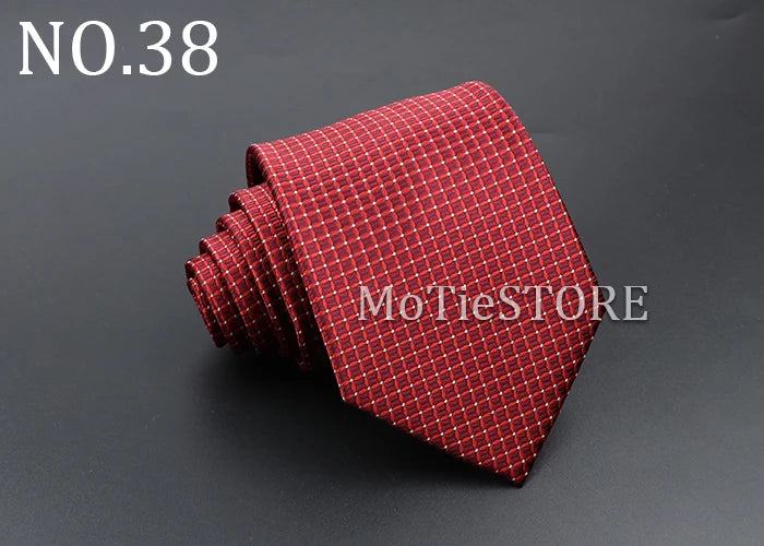 Men's Fashion Tie 8cm Blue Necktie Classic Plaid Striped Neck Tie Paisley Floral Neckties Daily Wear Cravat Wedding Party Gift